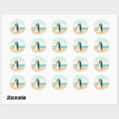 Elegant Beach Kiss Sticker (Blatt)