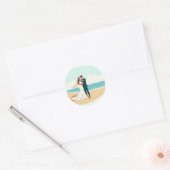 Elegant Beach Kiss Sticker (Umschlag)