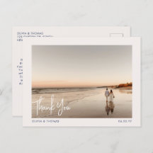 Elegant Beach Modern Wedding Foto Danke Navy