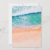 Elegant Beach Navy Blue Sea Waves Summer Wedding Einladung (Rückseite)