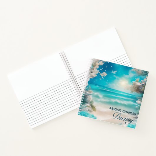 Elegant beach scene diary notizblock (Innenseite)