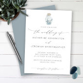 Elegant Beach Seashell Moderne Script Wedding Einladung