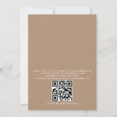 Elegant Beach Simple Minimalist QR Code Wedding Einladung (Rückseite)