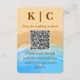 Elegant Beach theme Wedding Enclosure Card Begleitkarte