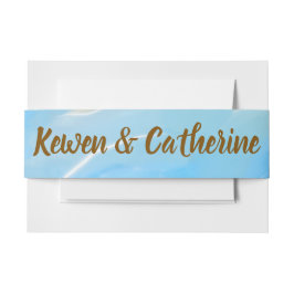 Elegant Beach Watercolor Wedding Einladungsbanderole