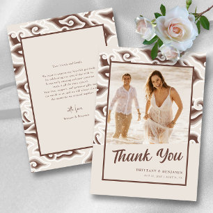 Elegant Beach Wedding danke Ihnen Card Custom Foto