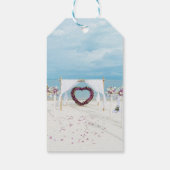 Elegant Beach Wedding Floral Arbor Vielen Dank Geschenkanhänger (Rückseite)