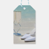 Elegant Beach Wedding Glass, High Hells Danke Geschenkanhänger (Rückseite)
