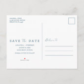 Elegant Beach Wedding Save the Date Ankündigungspostkarte (Rückseite)