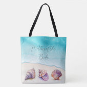 Elegant Beach Wedding Seashells Pearls Nautical Tasche (Vorderseite)