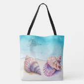 Elegant Beach Wedding Seashells Pearls Nautical Tasche (Rückseite)