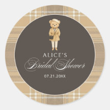 Elegant Bear Navy Blue Baby Shower