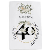 Elegant, bearbeitbar 40 Jahre alt Mittlere Geschenktüte (Vorderseite)