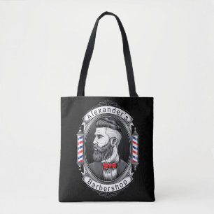 Elegant Bearded Man Barbershop Personalize Tasche