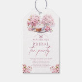 Elegant Beautiful Cherry Blossom Bridal Tee Geschenkanhänger (Vorderseite)