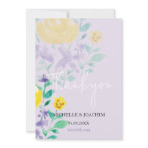 Elegant Beautiful Lilac Boho Floral Watercolor