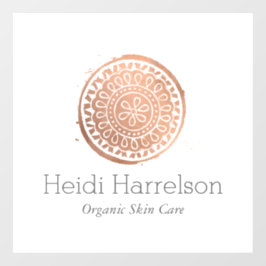 Elegant Beauty Mandala Logo Rose Gold Window Cloni Fensteraufkleber