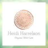 Elegant Beauty Mandala Logo Rose Gold Window Cloni Fensteraufkleber (Blatt 3)