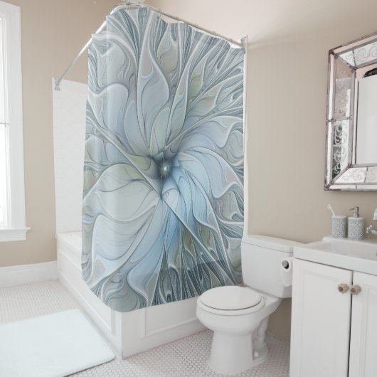 Elegant Beauty Modern Abstract Fractal Art Flower Duschvorhang (Beispiel)