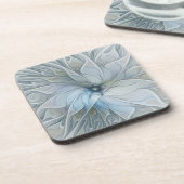 Elegant Beauty Modern Abstract Fractal Art Flower Getränkeuntersetzer (Linke Seite)