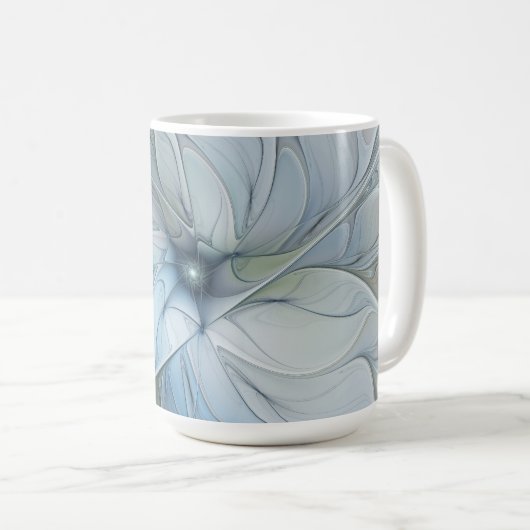 Elegant Beauty Modern Abstract Fractal Art Flower Kaffeetasse (VorderseiteRechts)