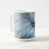 Elegant Beauty Modern Abstract Fractal Art Flower Kaffeetasse (Vorderseite Links)