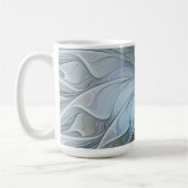 Elegant Beauty Modern Abstract Fractal Art Flower Kaffeetasse (Links)