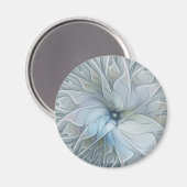 Elegant Beauty Modern Abstract Fractal Art Flower Magnet (Vorderseite/Rückseite)