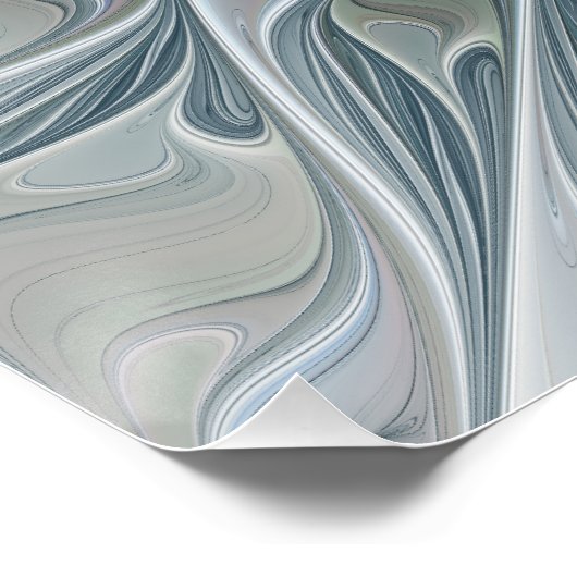 Elegant Beauty Modern Abstract Fractal Art Flower Poster (Ecke)