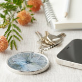 Elegant Beauty Modern Abstract Fractal Art Flower Schlüsselanhänger (Seite)