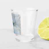 Elegant Beauty Modern Abstract Fractal Art Flower Schnapsglas (Rechts)
