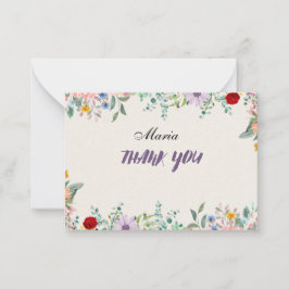 elegant bedankt mitteilungskarte