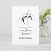 Elegant bedauerlich abgesagt Hochzeit Ankündigung (Stehend Vorderseite)