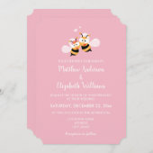 Elegant bedeutet, rosa Hochzeit zu sein Einladung (Vorne/Hinten)