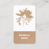 Elegant bedruckte Kraft Weiße Blüte Visitenkarte (Vorderseite)