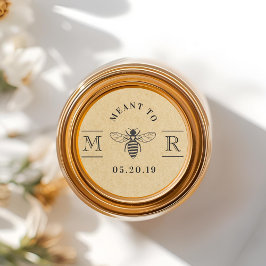 Elegant Bee Honey Gastgeschenk Hochzeit Kraft Runder Aufkleber
