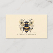 Elegant Beekeeper Apiary Botanical Bee Template Visitenkarte (Vorderseite)