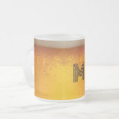 Elegant Beer Monogram Christmas party Mattglastasse (Vorderseite Links)