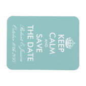 Elegant behalten Ruhe speichern Sie den Datums-Mag Magnet (Horizontal)