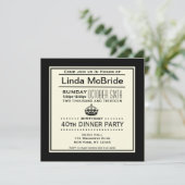 Elegant behalten Sie ruhigen Geburtstag Einladung (Stehend Vorderseite)