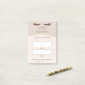 Elegant beige and gold Lash appointment Post-it Klebezettel (Auf Schreibtisch)
