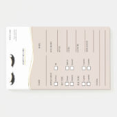 Elegant beige and gold Lash Client Post-it® Notes Post-it Klebezettel (Vorderseite)