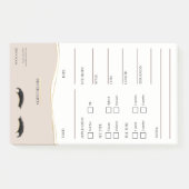 Elegant beige and gold Lash Client  Post-it® Notes Post-it Klebezettel (Vorderseite)