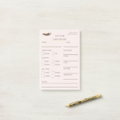 Elegant Beige and gold Lash Client  Post-it® Notes Post-it Klebezettel (Auf Schreibtisch)