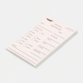 Elegant Beige and gold Lash Client  Post-it® Notes Post-it Klebezettel (angewinkelt)