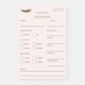 Elegant Beige and gold Lash Client  Post-it® Notes Post-it Klebezettel (Vorderseite)