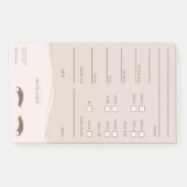 Elegant beige and gold Lash Client  Post-it® Notes Post-it Klebezettel (Vorderseite)