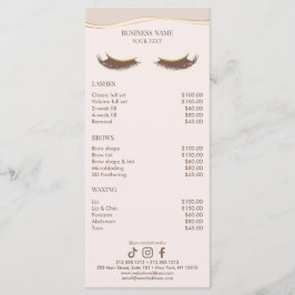 Elegant Beige and Gold Salon Price List Menükarte