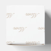 Elegant, beige, benutzerdefinierter Skriptname Tex Geschenkschachtel (Oben)