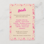 Elegant Beige & Blush Pink Floral Wedding Begleitkarte (Vorderseite)